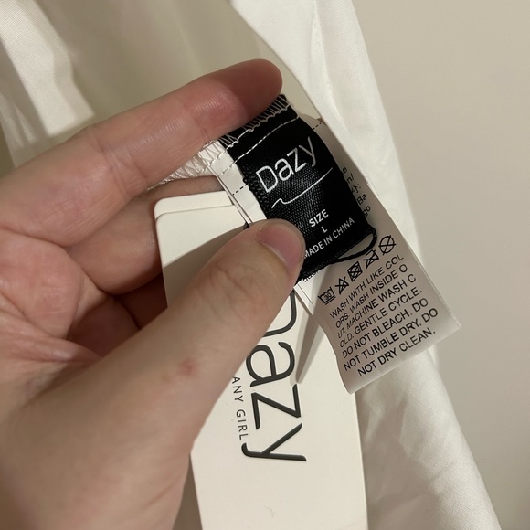 Oversized White Button Up - Picture 2 of 2